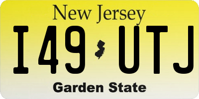 NJ license plate I49UTJ