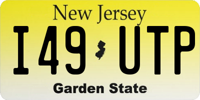 NJ license plate I49UTP