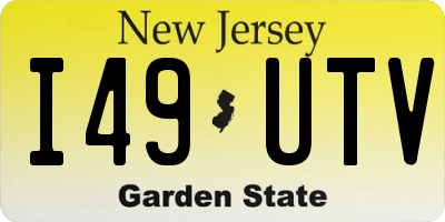 NJ license plate I49UTV