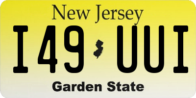 NJ license plate I49UUI