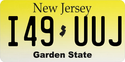 NJ license plate I49UUJ