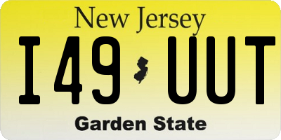 NJ license plate I49UUT