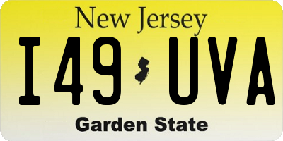 NJ license plate I49UVA