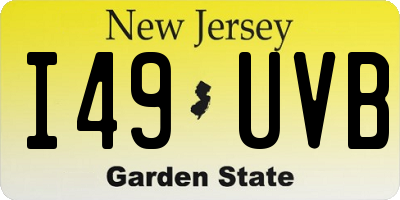 NJ license plate I49UVB