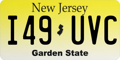NJ license plate I49UVC