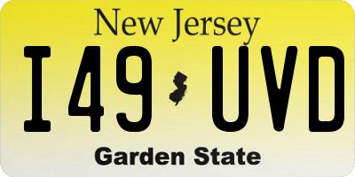 NJ license plate I49UVD