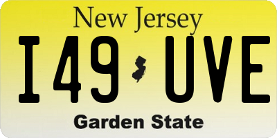 NJ license plate I49UVE