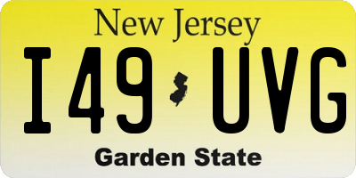 NJ license plate I49UVG