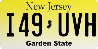 NJ license plate I49UVH