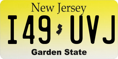 NJ license plate I49UVJ