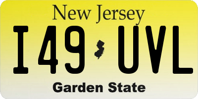 NJ license plate I49UVL