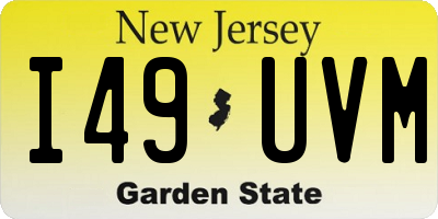 NJ license plate I49UVM