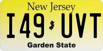 NJ license plate I49UVT