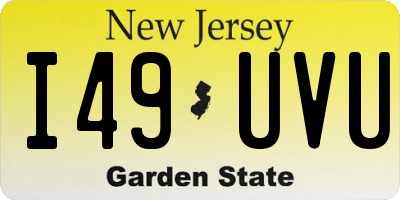 NJ license plate I49UVU