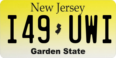 NJ license plate I49UWI