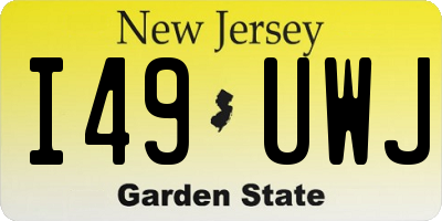 NJ license plate I49UWJ