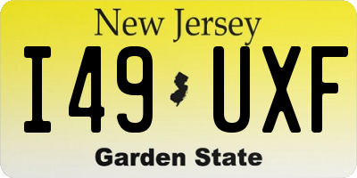 NJ license plate I49UXF