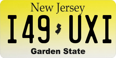 NJ license plate I49UXI