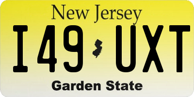 NJ license plate I49UXT