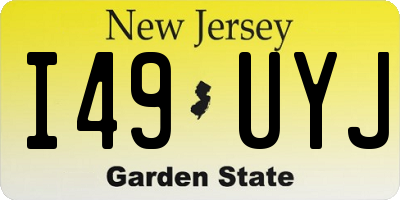 NJ license plate I49UYJ