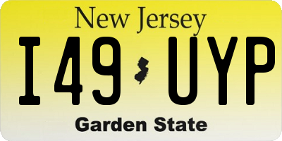 NJ license plate I49UYP