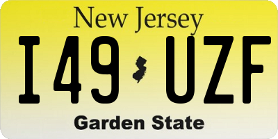 NJ license plate I49UZF