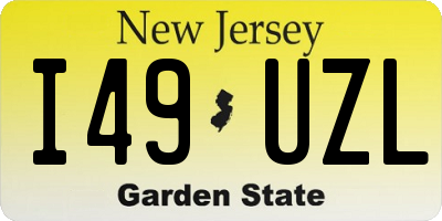 NJ license plate I49UZL