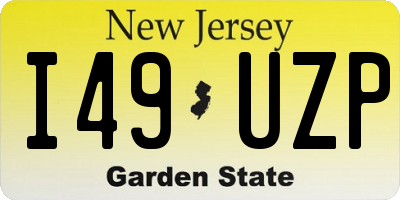NJ license plate I49UZP