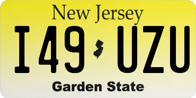 NJ license plate I49UZU