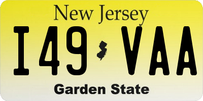 NJ license plate I49VAA