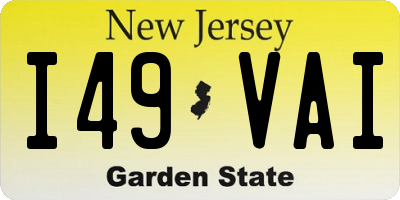 NJ license plate I49VAI