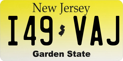 NJ license plate I49VAJ