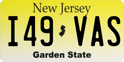 NJ license plate I49VAS