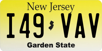NJ license plate I49VAV