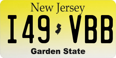 NJ license plate I49VBB