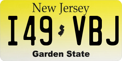 NJ license plate I49VBJ