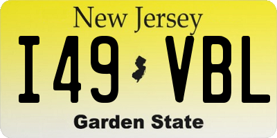 NJ license plate I49VBL
