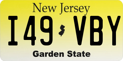 NJ license plate I49VBY