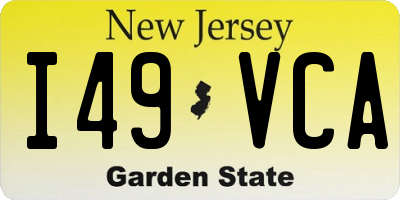 NJ license plate I49VCA