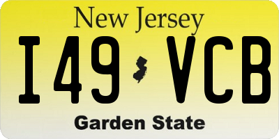 NJ license plate I49VCB