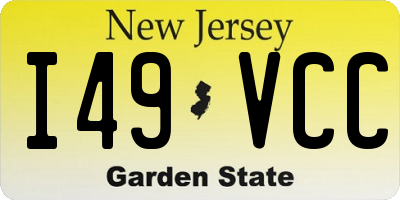 NJ license plate I49VCC
