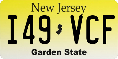 NJ license plate I49VCF