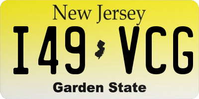 NJ license plate I49VCG