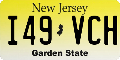 NJ license plate I49VCH