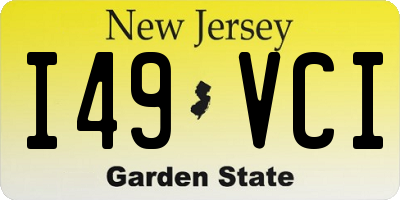 NJ license plate I49VCI