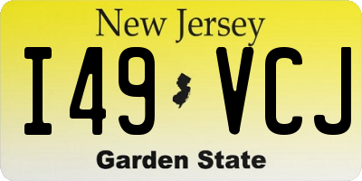 NJ license plate I49VCJ