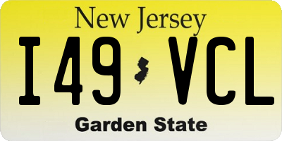 NJ license plate I49VCL