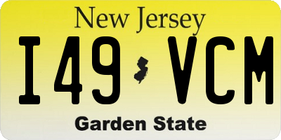 NJ license plate I49VCM