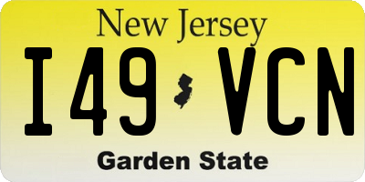 NJ license plate I49VCN