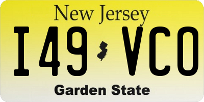 NJ license plate I49VCO